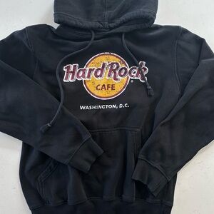large black hard rock dc hoodie